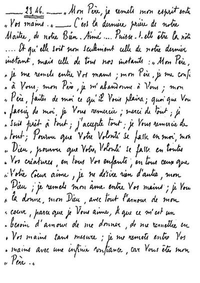 PRIERE D'ABANDON -